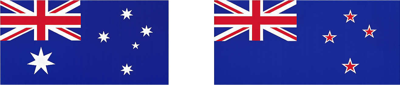 New Zealand Flag & Australia Flag